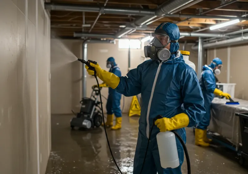 Basement Sanitization and Antimicrobial Treatment process in Millers Creek, NC